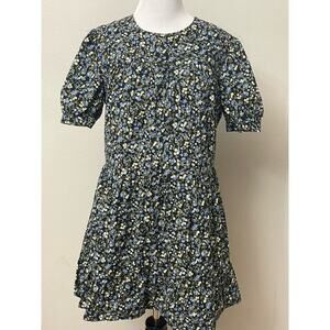 Hyacinth House Blue Black Floral Quinn Dress XS